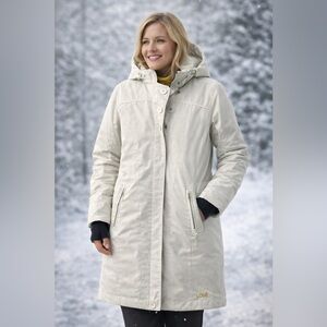 Lole Women's Cream Hooded winter jacket Large